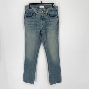 Cotton Citizen NEW Marley Jean Straight Leg Sz 28 Maple Wash Button Fly $325